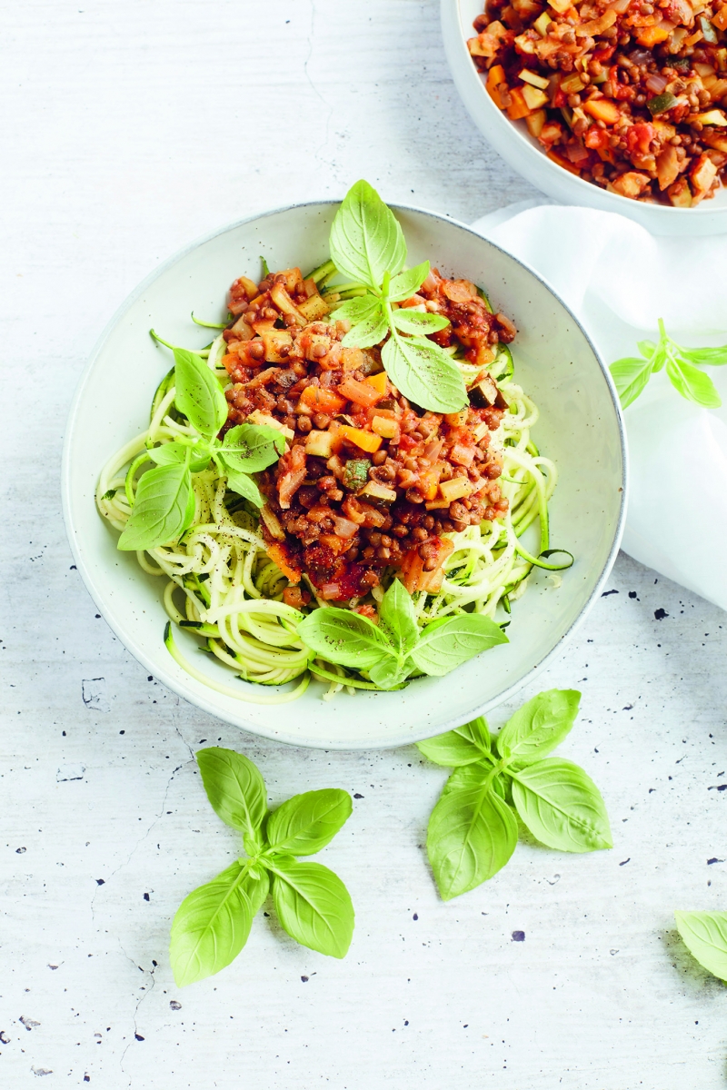 Low Carb Pasta: Spaghetti Bolognese (chicken or lentils) 1