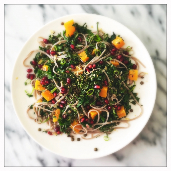 Pasta with Roasted Butternut Squash and Kale