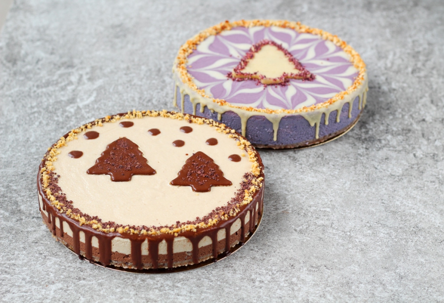 Vegan Holiday Menu: ALL GOOD Christmas Cheesecakes - Blackberry Vanilla & Peanut Butter Fudge