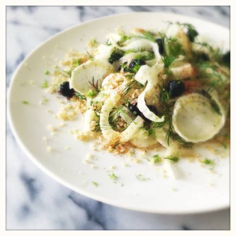 Fennel Quinoa Salad with Yoghurt Dressing