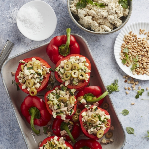 Stuffed bell peppers with ricotta