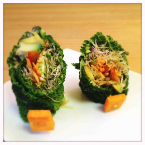 Thai Detox Wraps with Creamy Tahini Dipping Sauce