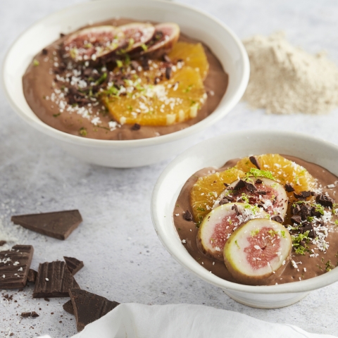 Vegan Chocoladepudding met Sinaasappel