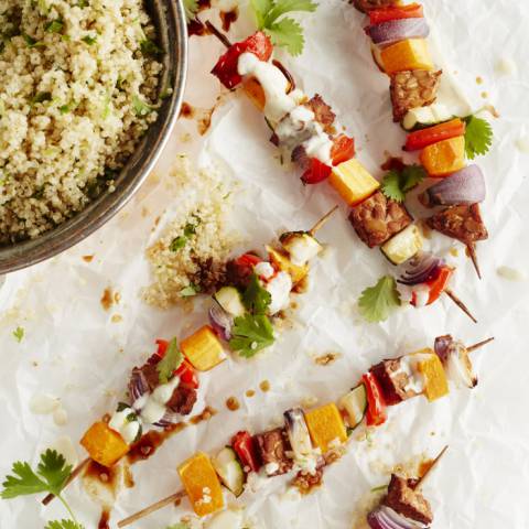Grilled vegetable skewers with Mexican quinoa | Vegan & Raw 2