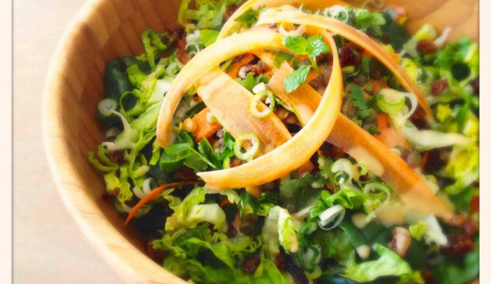 Oosterse Groene Linzensalade