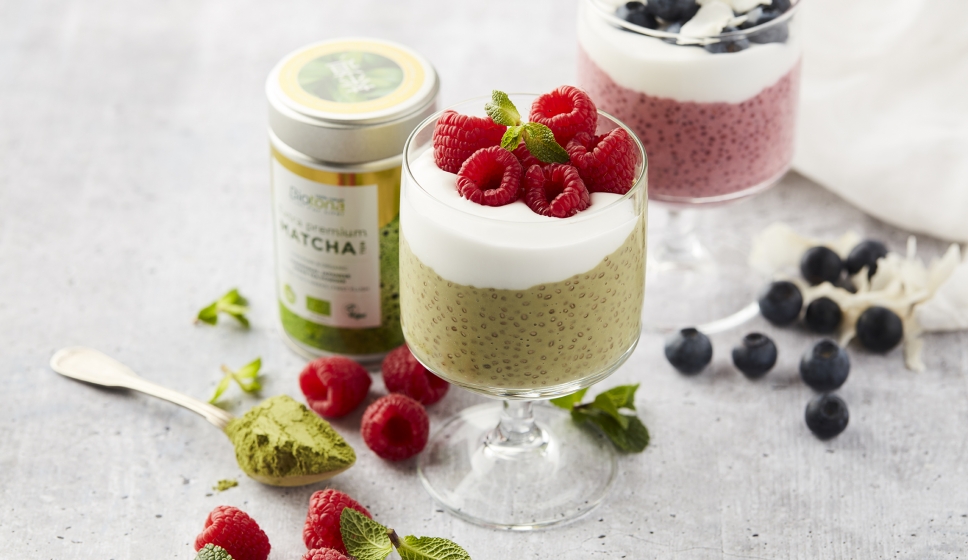 Low Carb Breakfast: Matcha Chia Pudding