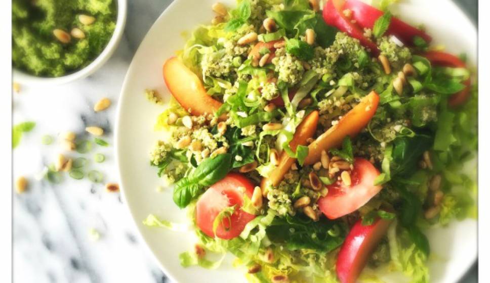 Plum & Pesto Quinoa Salad
