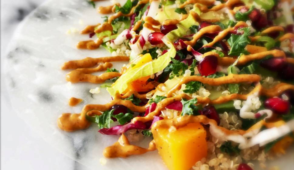 Rice Paper Rolls with Roasted Butternut Squash + Red Curry Dip