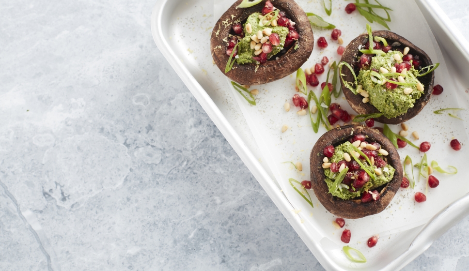 Stuffed Portobello Mushrooms with Pesto