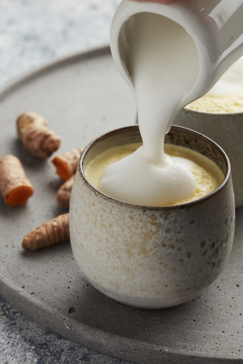 Dairy Free Dalgona Turmeric Latte | Golden Milk Frappuccino  (Vegan, Keto, Low Carb, Sugar Free, Paleo, Whole 30)