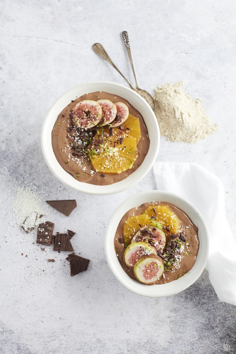 Vegan Chocolate Orange Breakfast Pudding. Ready in just 5 minutes! Low Carb, Dairy Free, Refined Sugar Free.