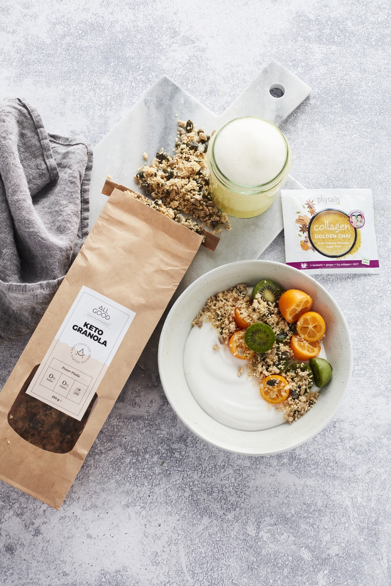 Nieuw! ALL GOOD Christmas Keto Box (Limited Edition) + Recepten voor Golden Chai Latte & Keto Granola Bowl