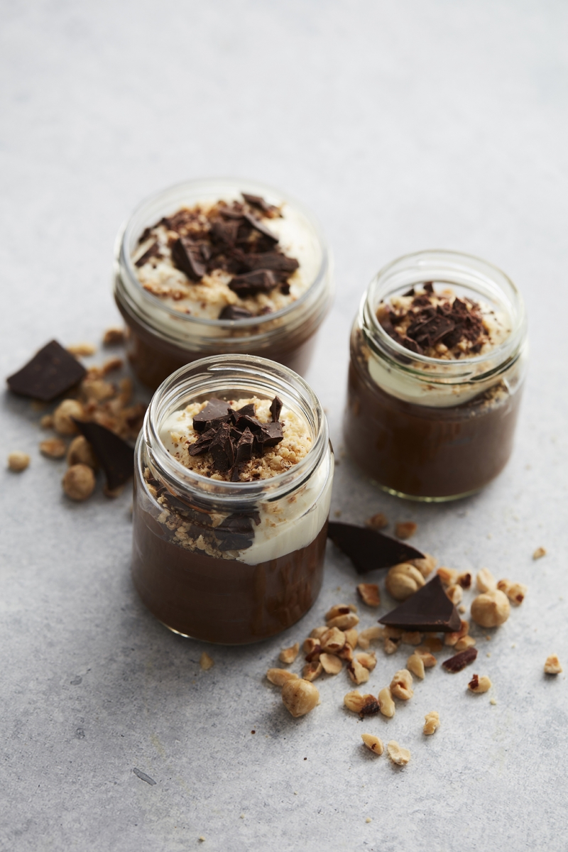 Sugar Free Vegan Chocolate Pudding from my new low carb cookbook 'Keto in 15 Minuten'. Dairy Free, Paleo, Whole 30.