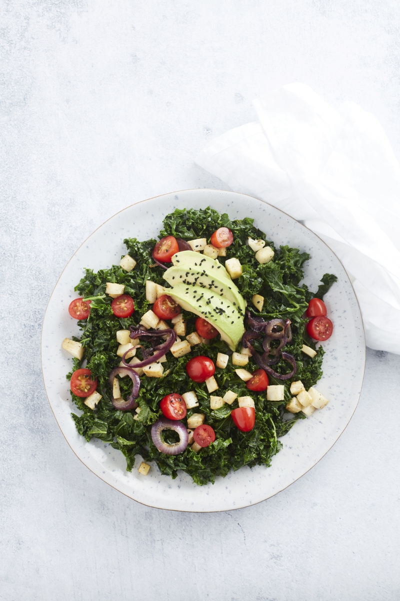 Kale Salad with Avocado from our Start to Keto eBook