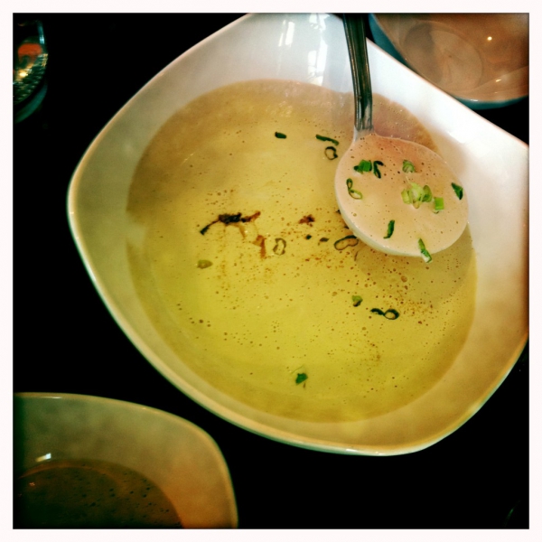 Raw Food Lunch at Suncafé, Los Angeles: Raw Cream of Mushroom Soup