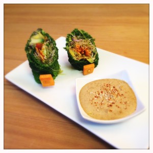 Thai Detox Wraps with Creamy Tahini Dipping Sauce