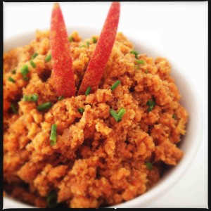 Carrot Ginger Spread with Almond Pulp