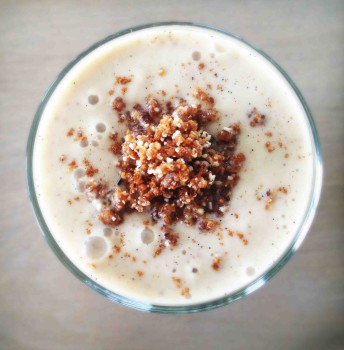 Caramel Apple Pie Shake with Gingerbread Crumble