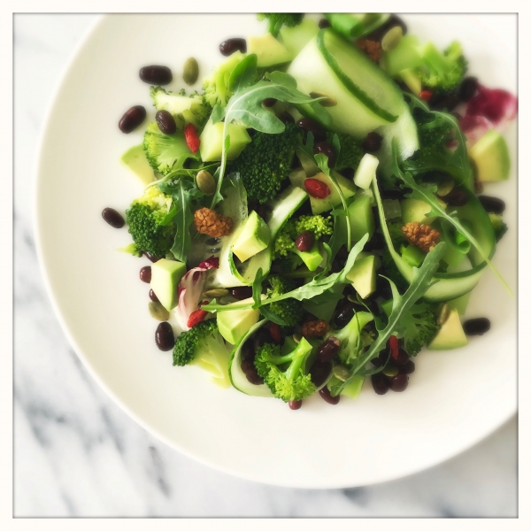Detox Salad with Broccoli and Asian Sesame Dressing