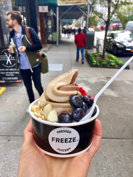 Pressed Juicery Freeze New York - Raw Vegan Vanilla Chocolate Soft Serve Ice Cream
