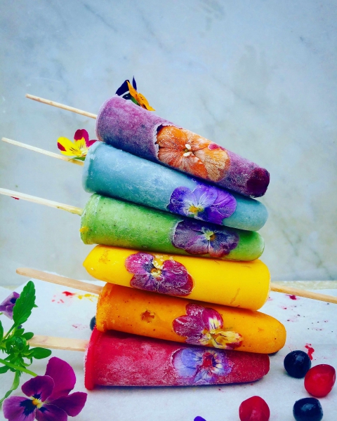 Rainbow Ice Cream Popsicles | Inspiration: Juut Loves Food