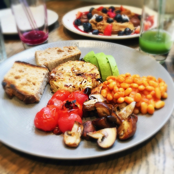 Vegan English Breakfast at Farmacy Notting Hill