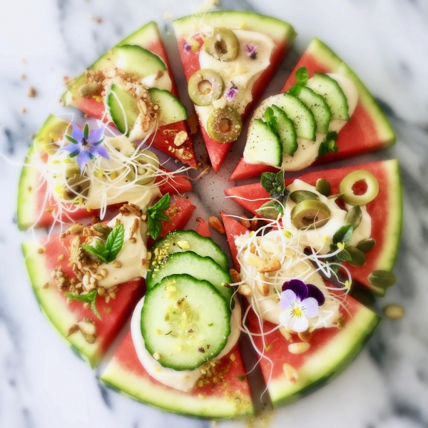 Watermelon Pizza with Nut Cheese | How to make Raw Vegan Cheese