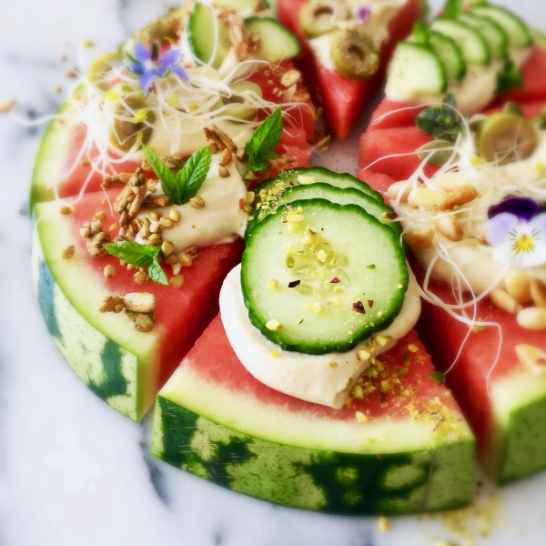 Watermelon Pizza with Nut Cheese | How to make Raw Vegan Cheese