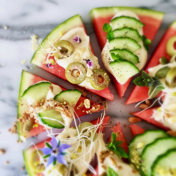 Watermelon Pizza with Nut Cheese | How to make Raw Vegan Cheese